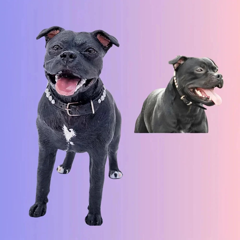 Custom pet figurine, Personalized dog portrait figure, unique gifts for pet lover, pet memorial, pet loss