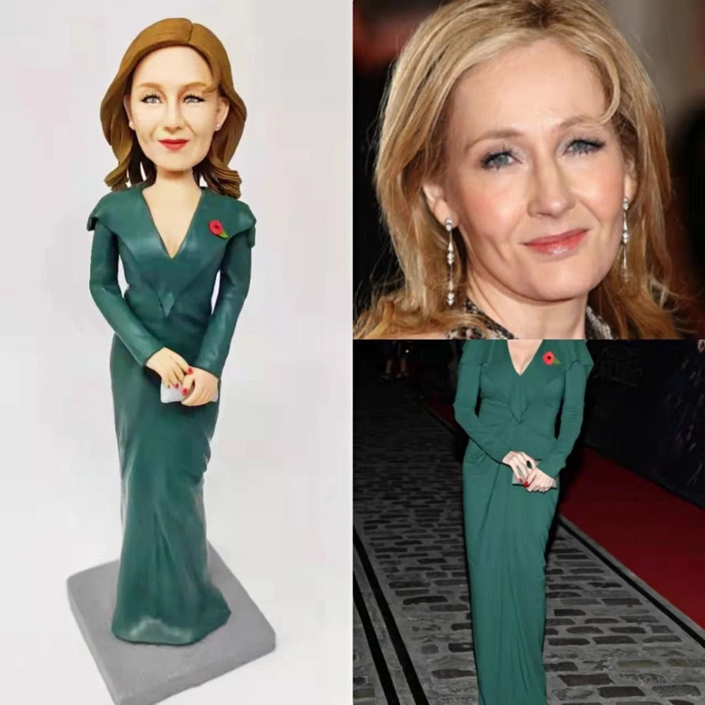 custom bobblehead for teacher, personalized figurine doll cake topper, Unique teacher appreciation Gift for teacher, women, Wife, Mother, Grandma, female boss - uDesign Gift