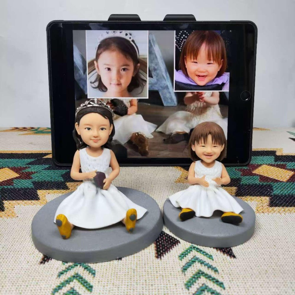 Custom Baby Bobblehead - Personalized 3D Kid Portrait Figurine from Photo - Unique Handmade Gift for Baby Shower, Birthday, or Newborn - uDesign Gift