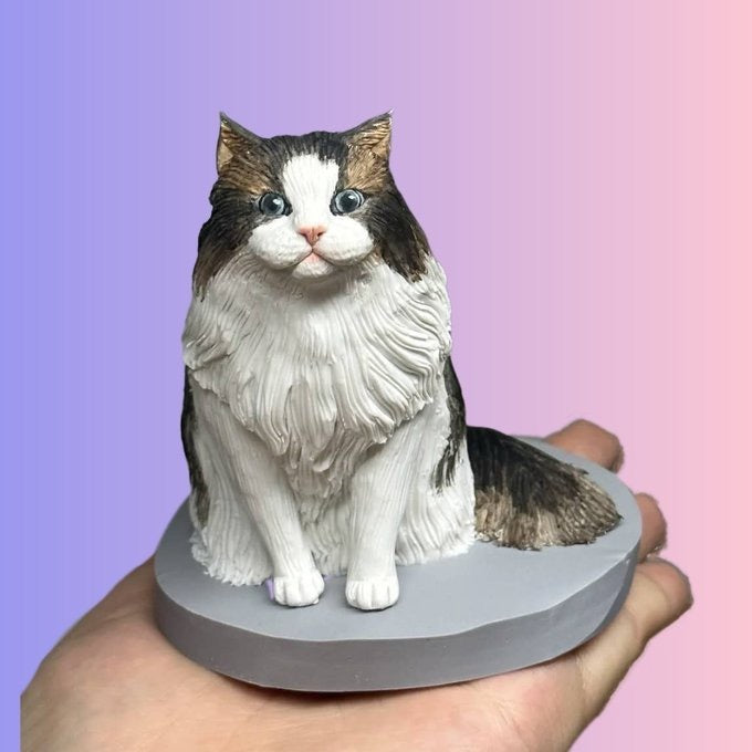 Custom pet figurine with picture, Personalized Staffordshire Bull dog portrait figure, unique gifts for pet lover, pet memorial, pet loss - uDesign Gift