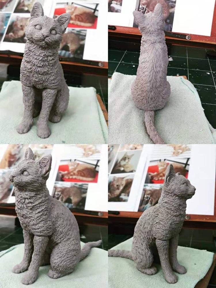 Custom pet figurine with picture, Personalized Staffordshire Bull dog portrait figure, unique gifts for pet lover, pet memorial, pet loss - uDesign Gift