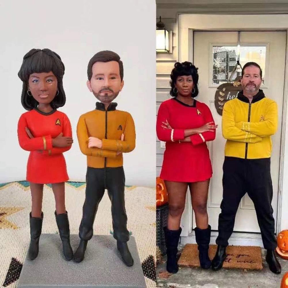 Personalized Custom Couple Bobbleheads from Your Photos - Perfect Anniversary & Wedding Gift - uDesign Gift