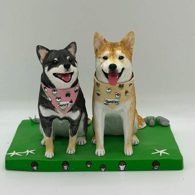 Custom pet figurine with picture, Personalized Staffordshire Bull dog portrait figure, unique gifts for pet lover, pet memorial, pet loss - uDesign Gift