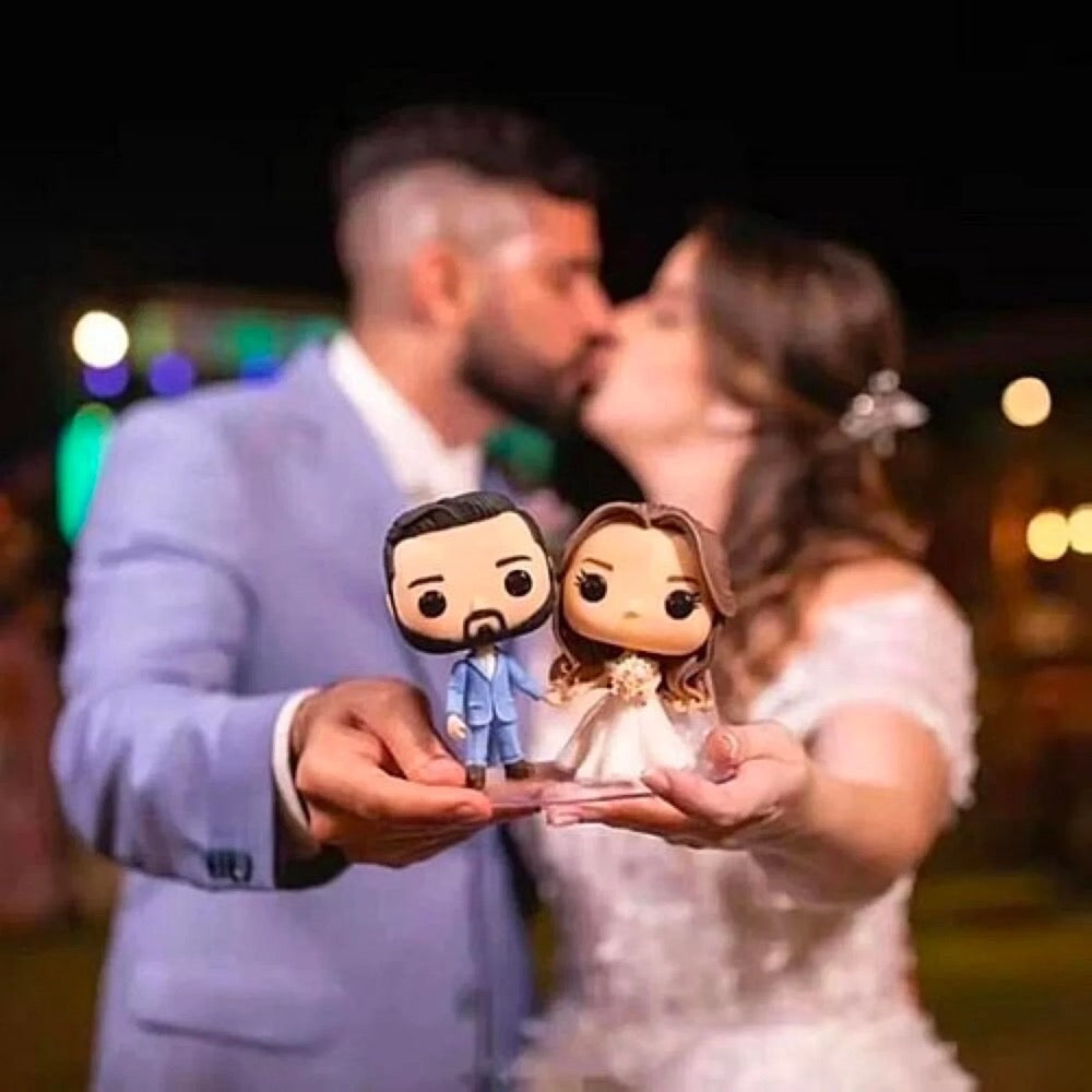 Custom Funko Pop Couple- Personalized Pop Figure from photo, unique handmade Gift for Wedding & Anniversary - uDesign Gift