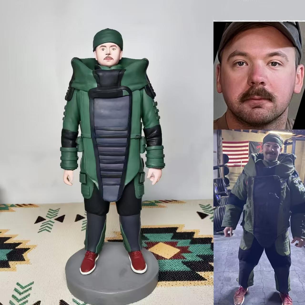 Army, air force, marines, navy, national guard, personalized doll gift cake topper figurine, custom gift for boot camp, military, deployment