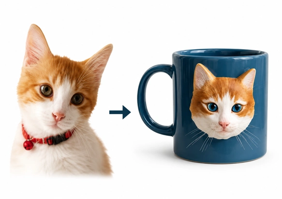 Custom Pet Figurine Mug from Photo - uDesign Gift