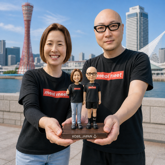 10th anniversary couple bobblehead from photo as personalized marriage gift