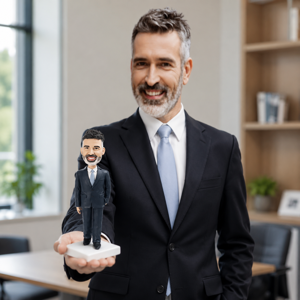 50th Birthday Gift, Custom Mini Figurine handmade from photo