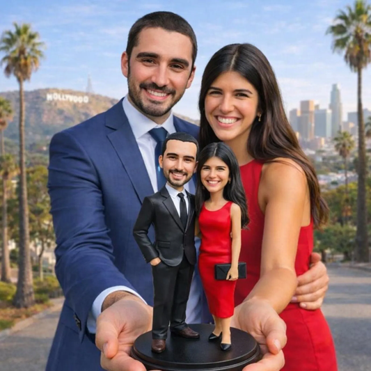 Custom Couple Bobblehead from Photo – Romantic Anniversary Gift - uDesign Gift