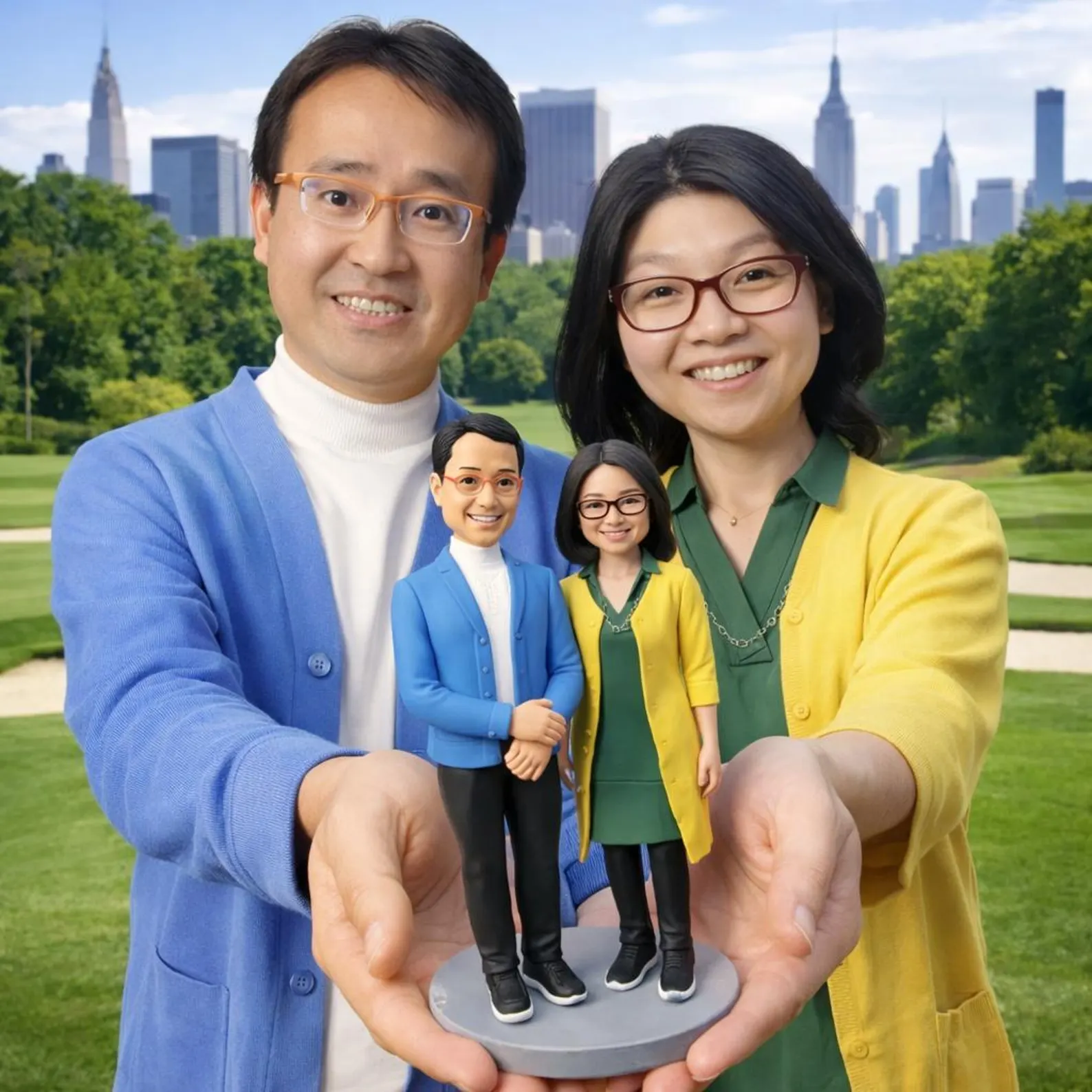 Anniversary Gift for Couple – Custom Bobblehead Figurines handmade from photo