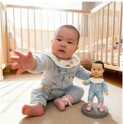 Baby Keepsake Figurine handmade From Photo, Personalized Gift for kid