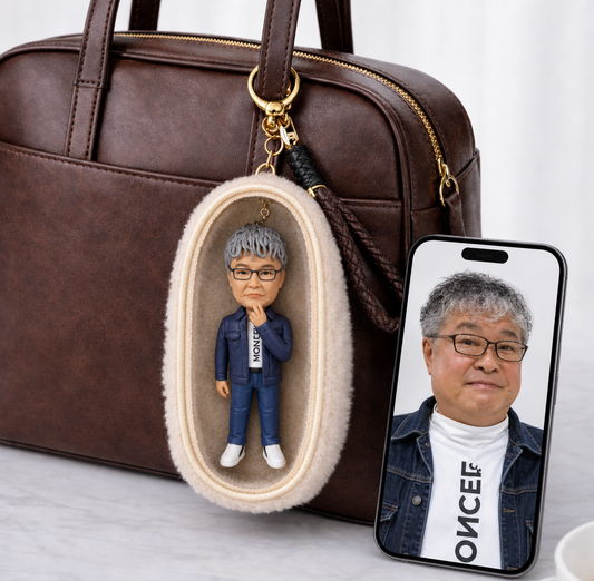 Custom Keychain figure, custom bag charm figurine, doll, purse doll - uDesign Gift