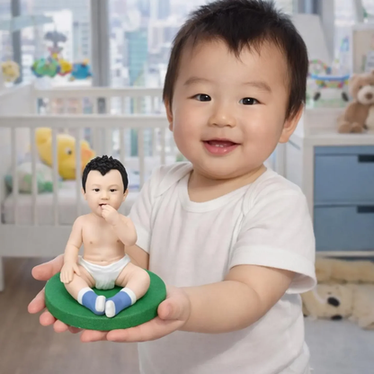 Child Photo Figurine handmade from photo, Custom Growth Keepsake Gift