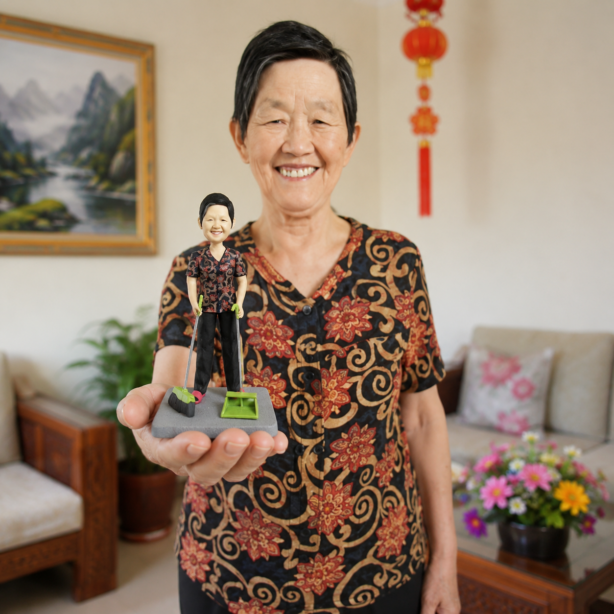Christmas Gift for Mom, Personalized Figurine handmade From Photo