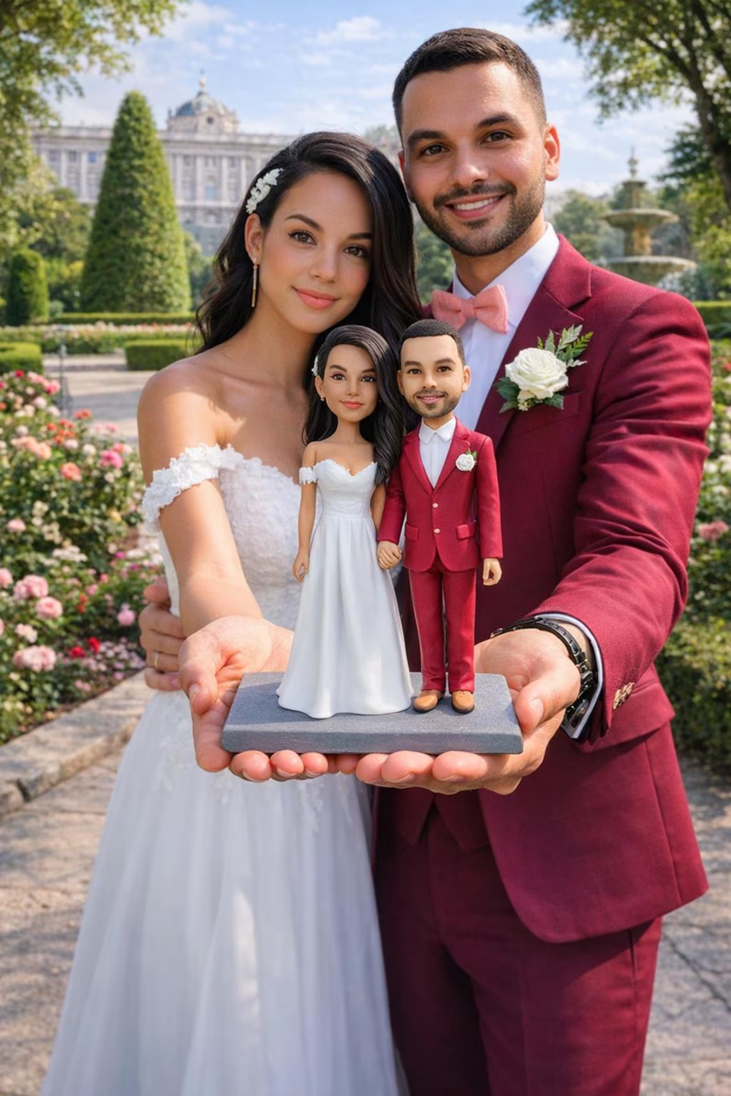 Custom Bride and Groom Figurines handmade From Photo