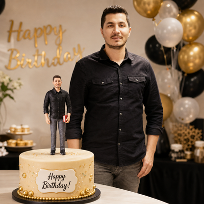 Custom Cake Topper Figurine from photo for Birthday gift