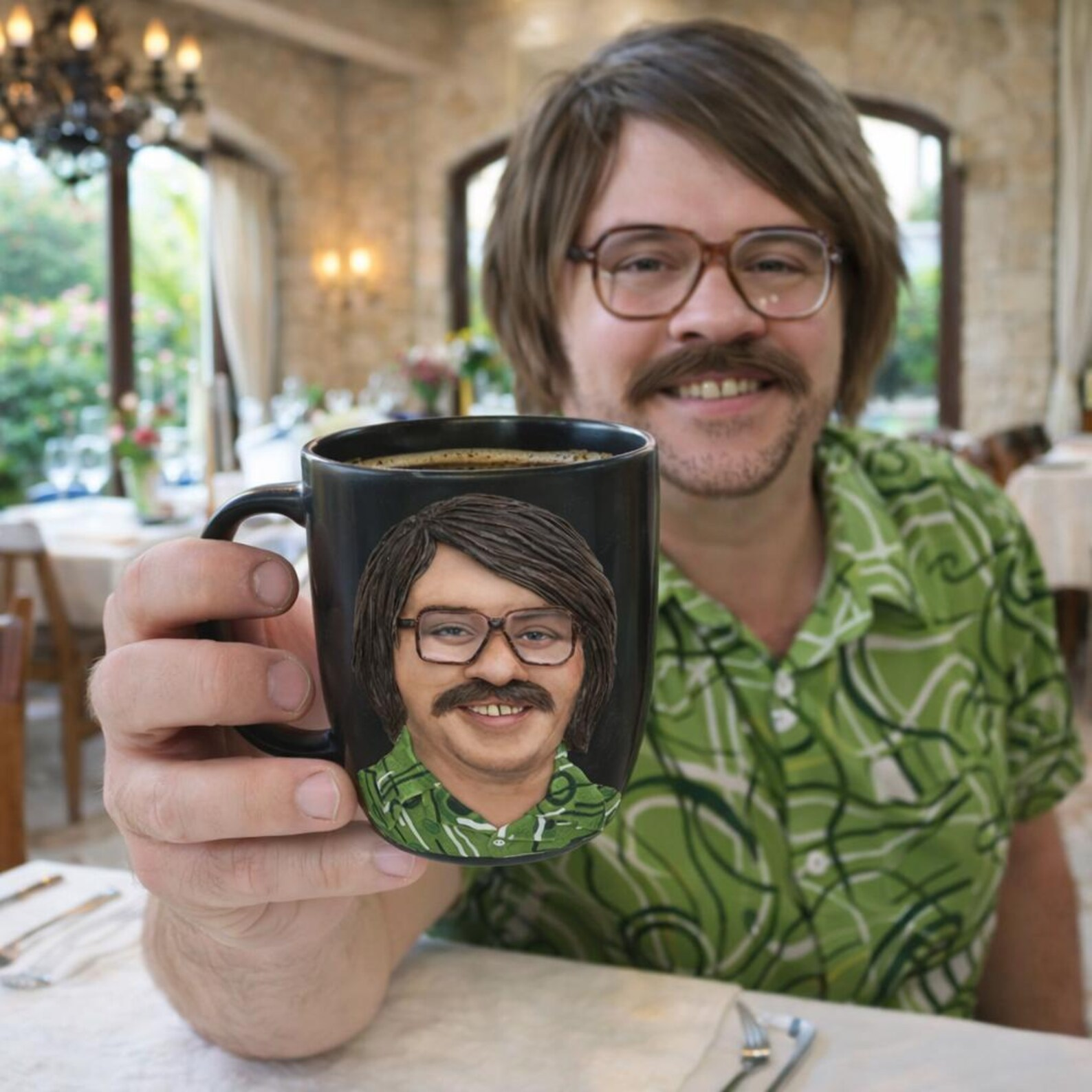 Custom Figure Mug handmade from photo for Husband