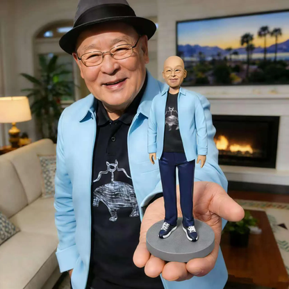 Custom Figurine handmade From Picture, personalized Portrait Doll for grandpa