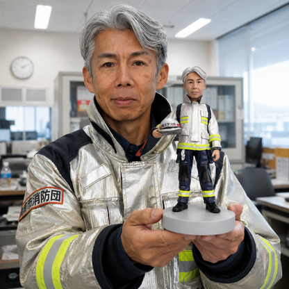Custom Firefighter Bobblehead handmade from Photo