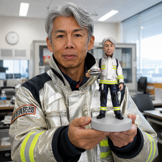 Custom Firefighter Bobblehead handmade from Photo