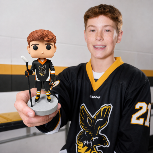 Custom Hockey Funko Pop handmade from Photo