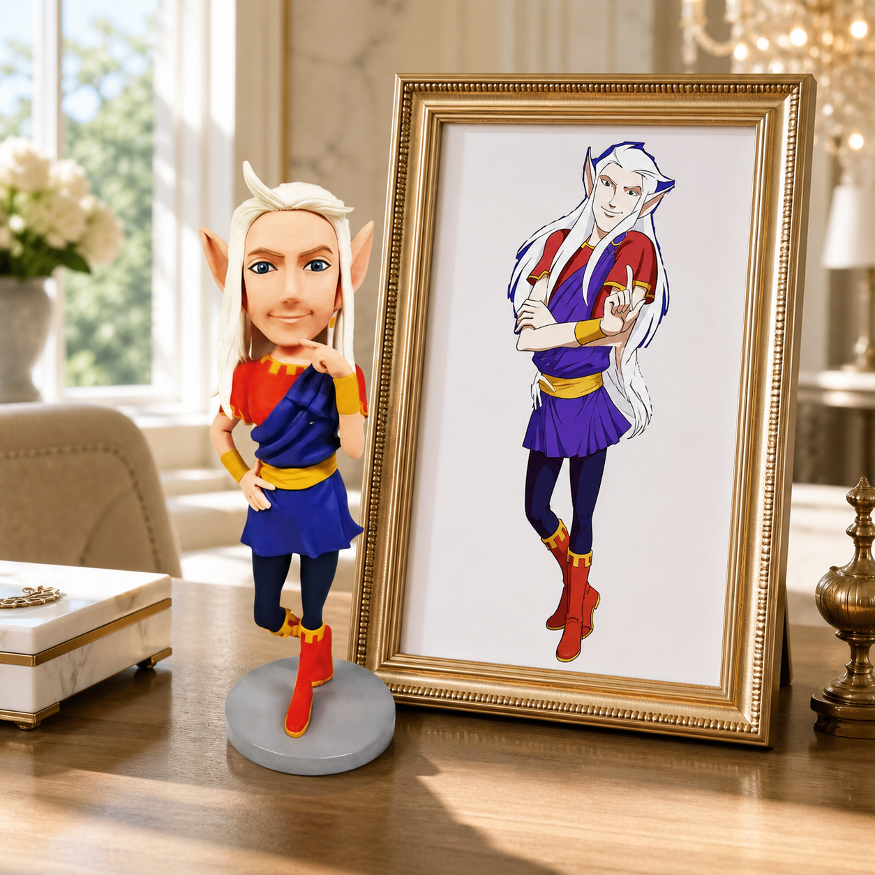 Custom Kawaii-Style Figurine handmade from photo