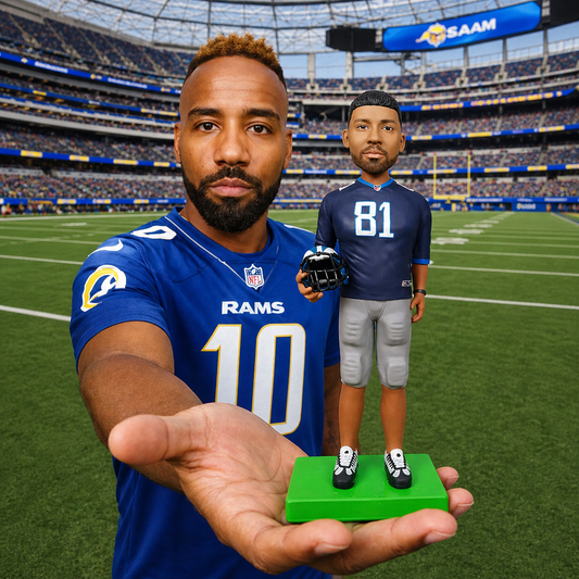 Custom NFL Football Bobblehead handmade from Photo