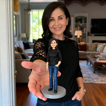 Custom Pop-Style Figure handmade From Photo, Personalized Collectible Gift for her