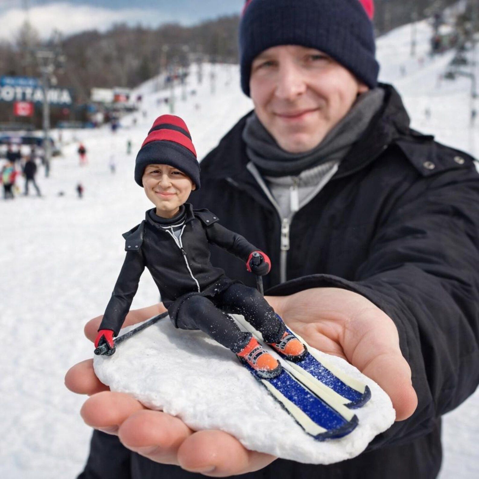 Custom Ski Bobblehead handmade from Photo
