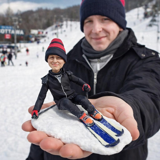 Custom Ski Bobblehead handmade from Photo
