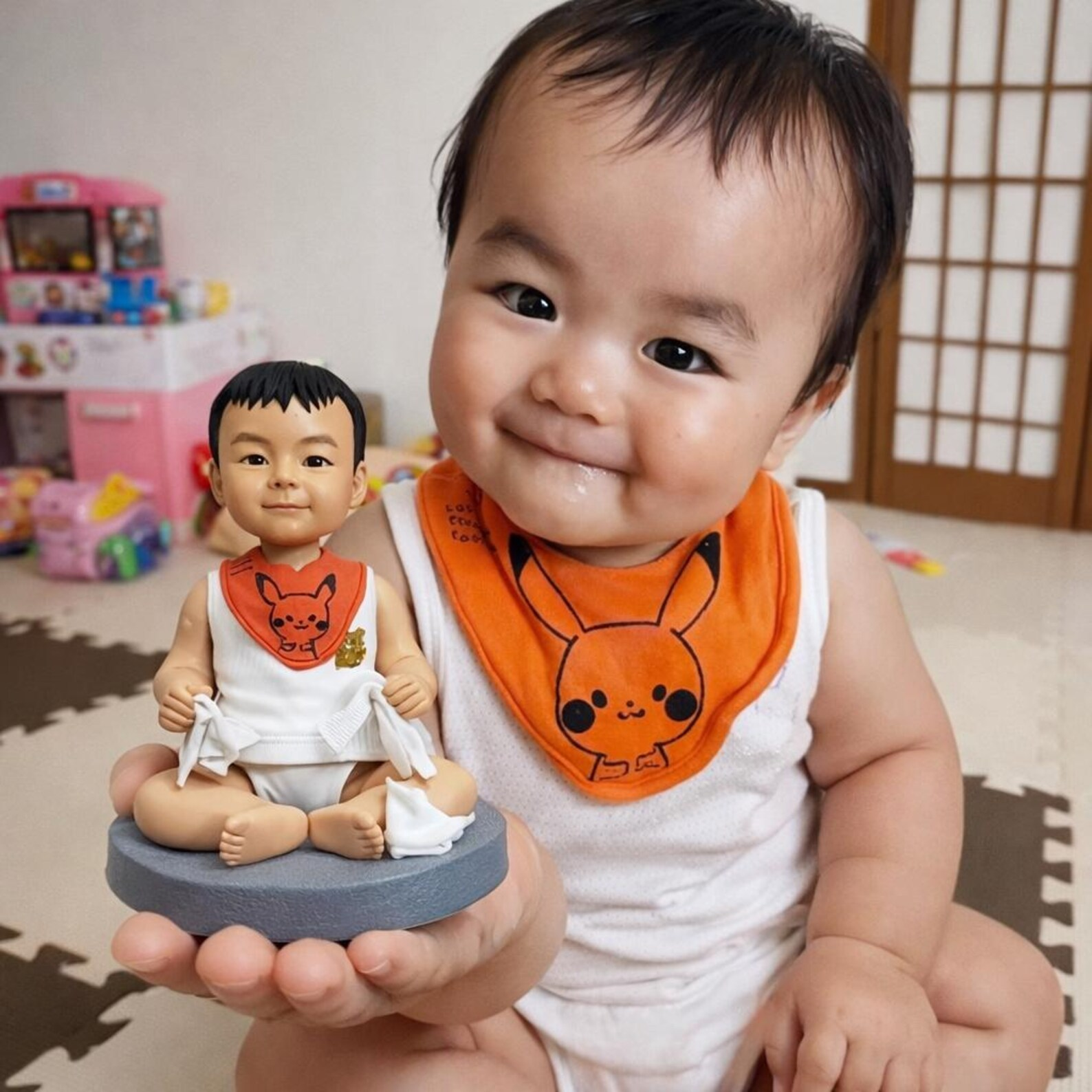 New Baby Gift , Custom Family Figurines handmade From Photo