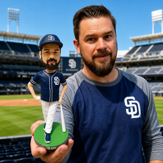 Personalized Baseball Bobblehead handmade from Photo