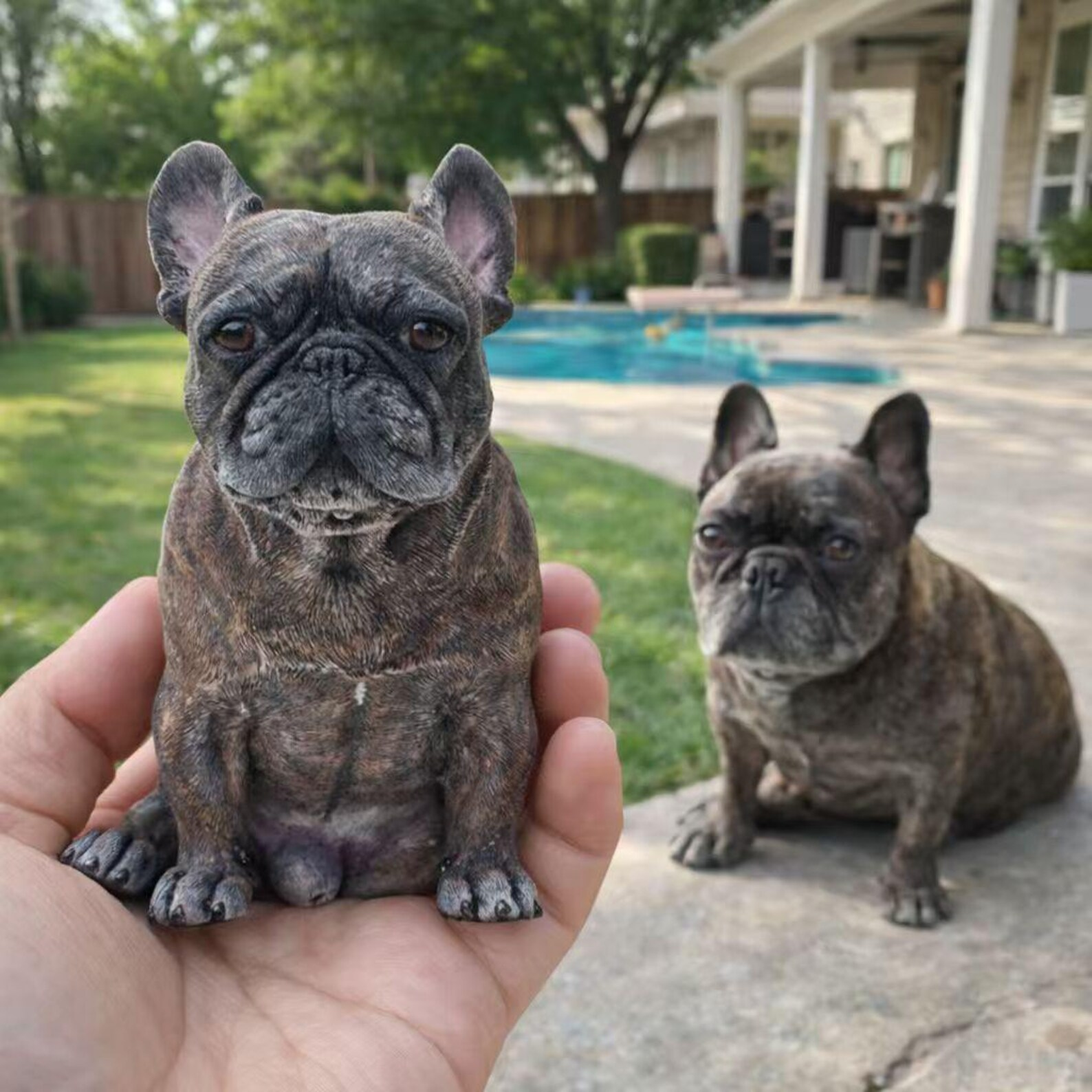 Rainbow Bridge Memorial Gift, Custom Pet Figurine handmade from photo