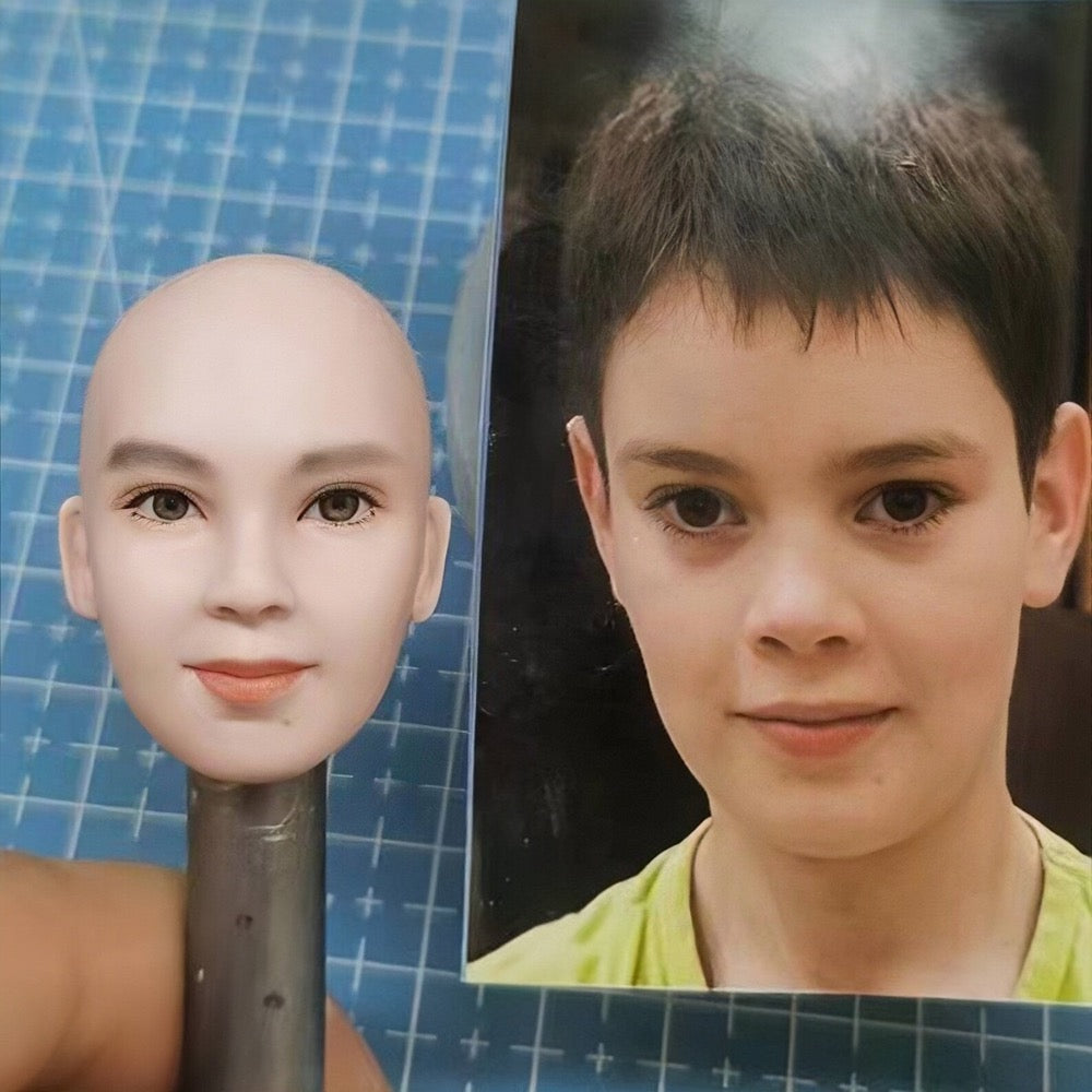 Personalisierte Figuren Baby vom Foto- Individuelle  Wackelkopfpuppe - Geschenk für Kinder & Teens
