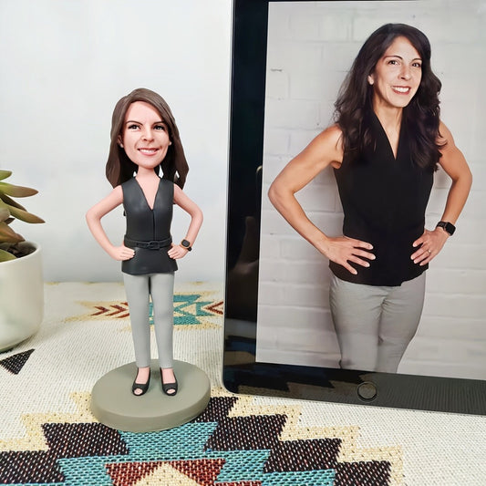 Custom Bobblehead for women, Personalized Figurine from Photo, Unique Birthday Anniversary Gift for Wife, Girlfriend, Mother, Friends, Grandma