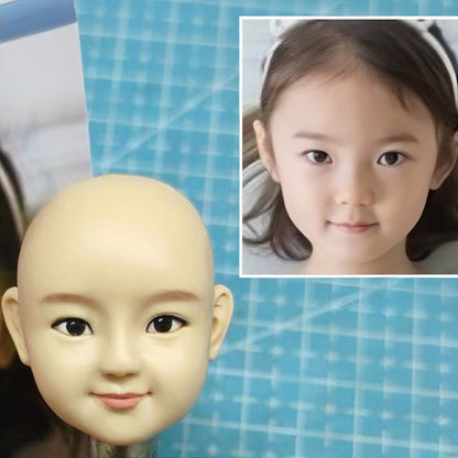 Personalisierte Figuren Baby vom Foto- Individuelle  Wackelkopfpuppe - Geschenk für Kinder & Teens
