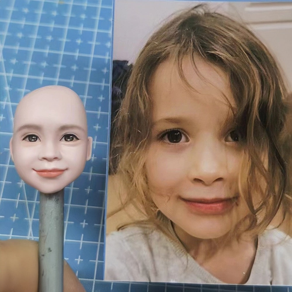 Personalisierte Figuren Baby vom Foto- Individuelle  Wackelkopfpuppe - Geschenk für Kinder & Teens
