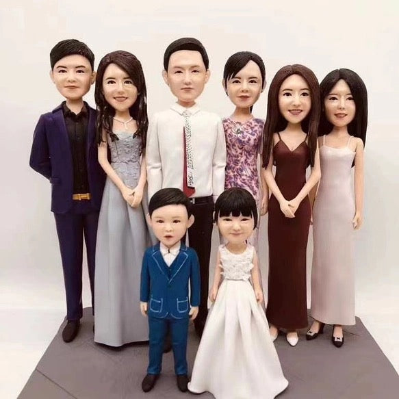 Personalisierte Wackelkopf-Gruppengeschenk: Individuelles 3D-Figuren von Foto für Teams, Clubs und Firmen