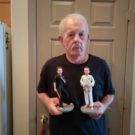 Custom Bobblehead for Men, Personalized Figurine from Photo, Unique Birthday Anniversary Gift for Husband, Boyfriend, Dad, Boss, Grandpa