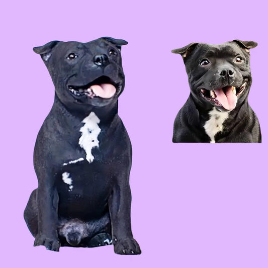 Custom Dog Portrait Figurine - Personalized 3D Pet Memorial Gift from Photo