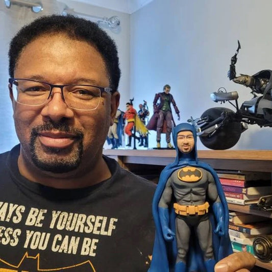 custom Batman figurine gifts for men, personalized superhero figure from photo, customized DC comics portrait statue doll, Iron Man cosplay