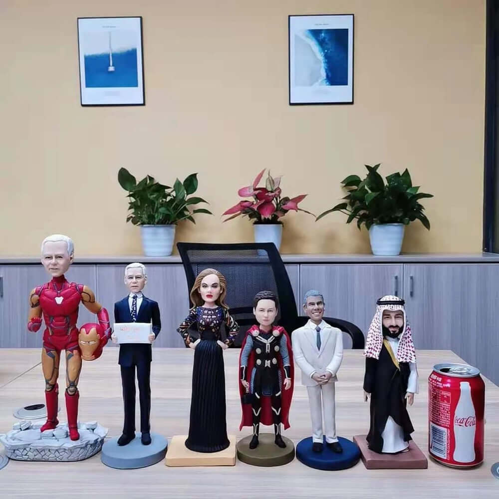 custom iron man bobblehead from your photo, personalized marvel figure gifts for marvel fans