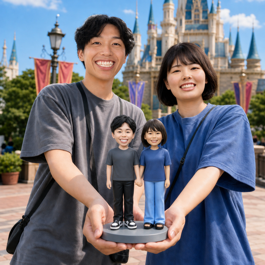 Birthday gift for couple custom figurine from photo with personalized pose