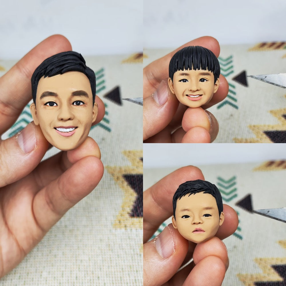 personalized kid figurine - Personalized 3D child Portrait bobblehead from Photo - Unique Handmade Gift for Baby Shower, Birthday, or Newborn (Copy) - uDesign Gift