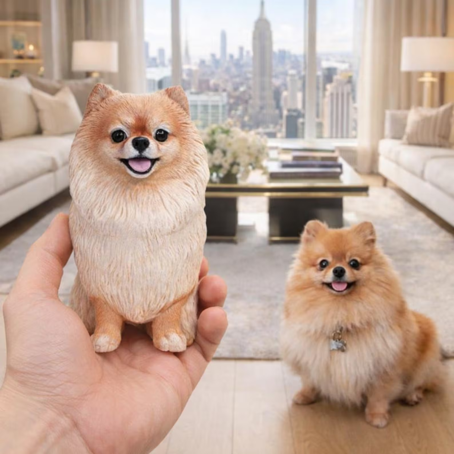 Custom Pomeranian Figurine from Photo handmade from photo