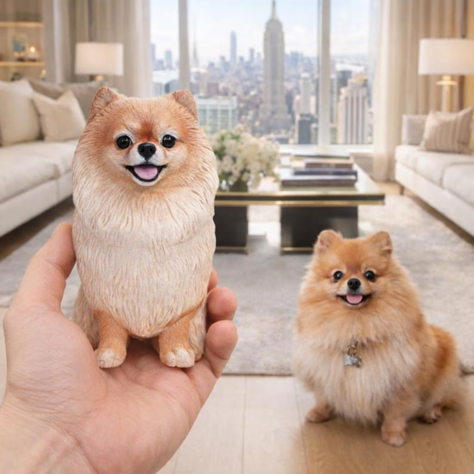 Custom Pomeranian Figurine from Photo handmade from photo