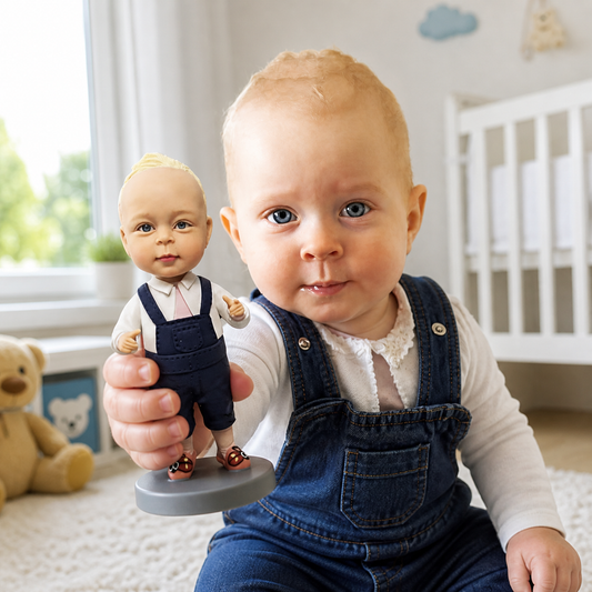 Custom Baby Figurine from Photo – New Baby Keepsake handmade from photo