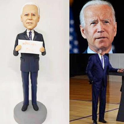 Custom Bobblehead for Men, Personalized Figurine from Photo, Unique Birthday Anniversary Gift for Husband, Boyfriend, Dad, Boss, Grandpa - uDesign Gift
