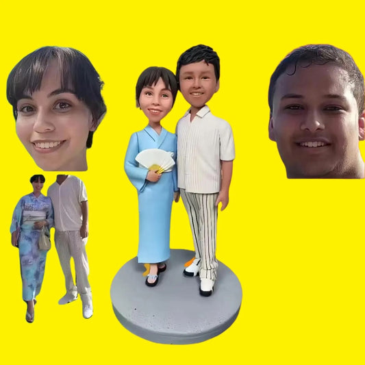 Personalized Custom Couple Bobbleheads from Your Photos - Perfect Anniversary & Wedding Gift - uDesign Gift
