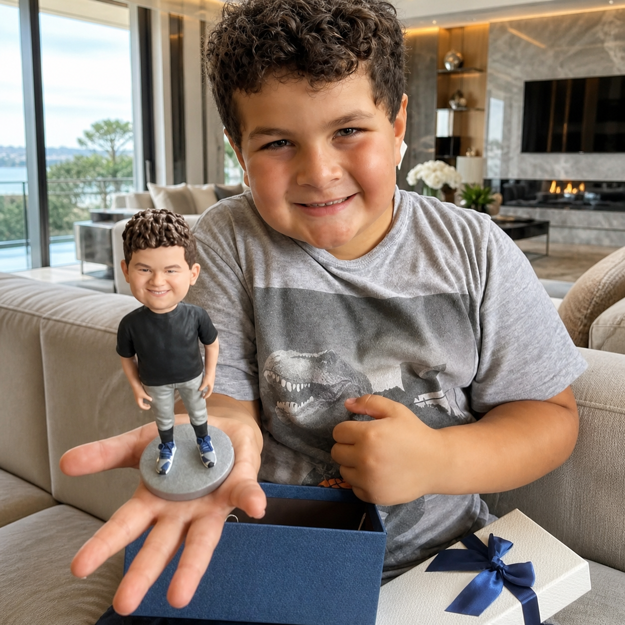 Custom Child bobblehead from Photo – Birthday Gift handmade from photo